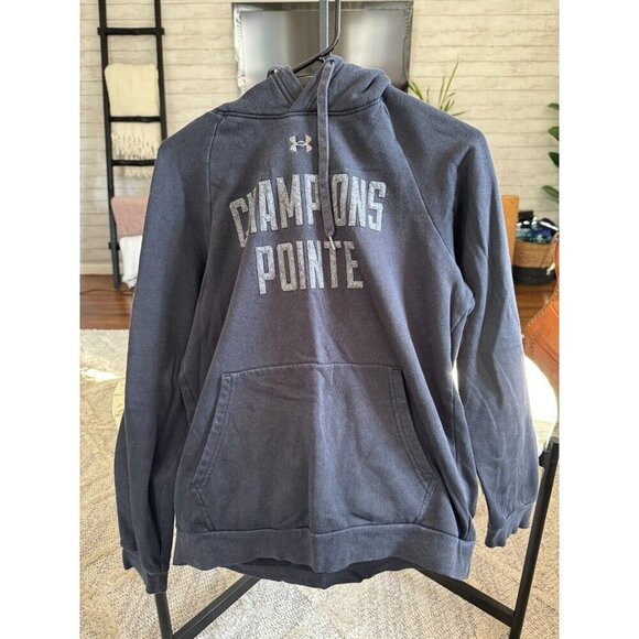Under Armour Gray Rival Terry Graphic Hd Hoodie Sweatshirt Mens Size Small - Picture 1 of 5